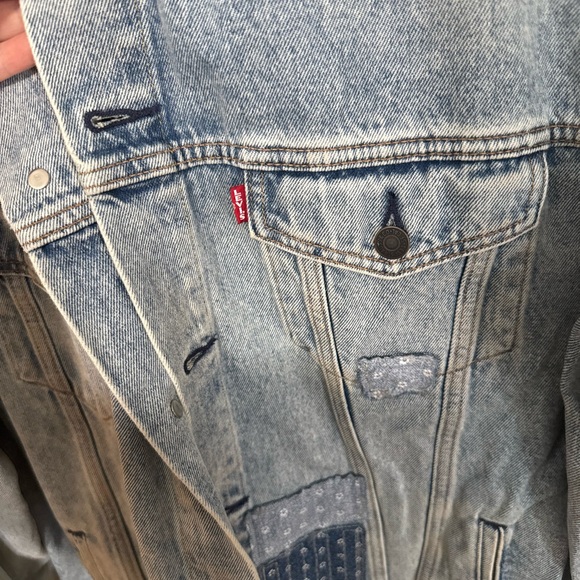 Men/Women Levi's Patchwork Denim Trucker Jacket Size 3XL - Picture 10 of 10